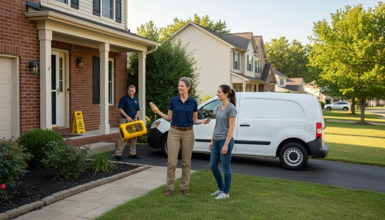 Water restoration image for Dehumidification And Cleanup Services in Mcclure, IL